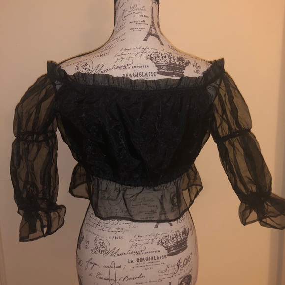 🎉Host Pick🎉 Off Shoulder Organza Top by BOOHOO - Picture 3 of 6